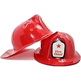 Adult Size Firefighter Chief Hats (12 Pack) Fireman Helmets