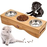 etna wooden multi cat feeder