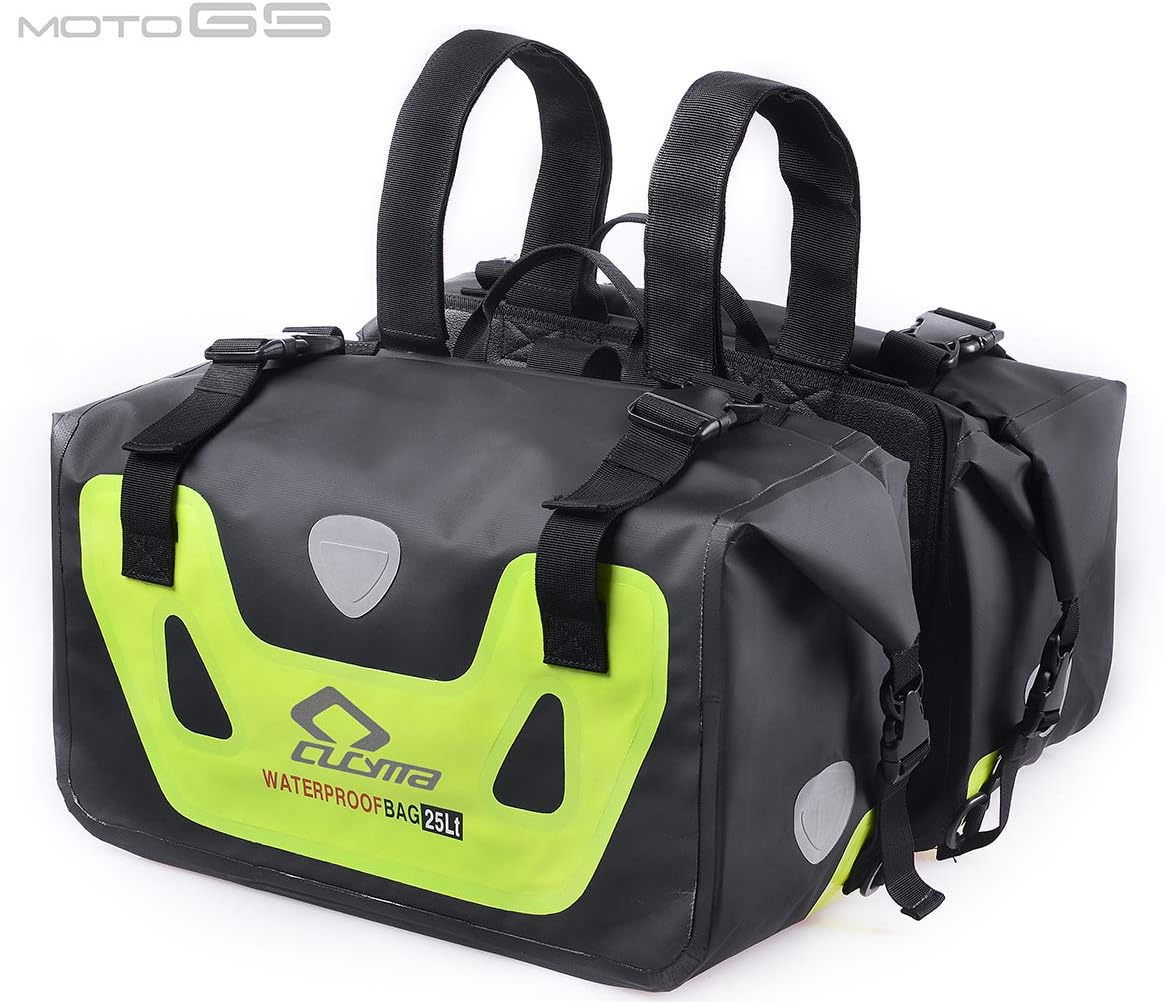 Amazon Motogs バイク 50l大容量 ツーリングバッグ サイドバッグ サドルバッグ 上質 防水防塵 バッグ 左右セット 2色 緑 サイドバッグ サドルバッグ 車 バイク