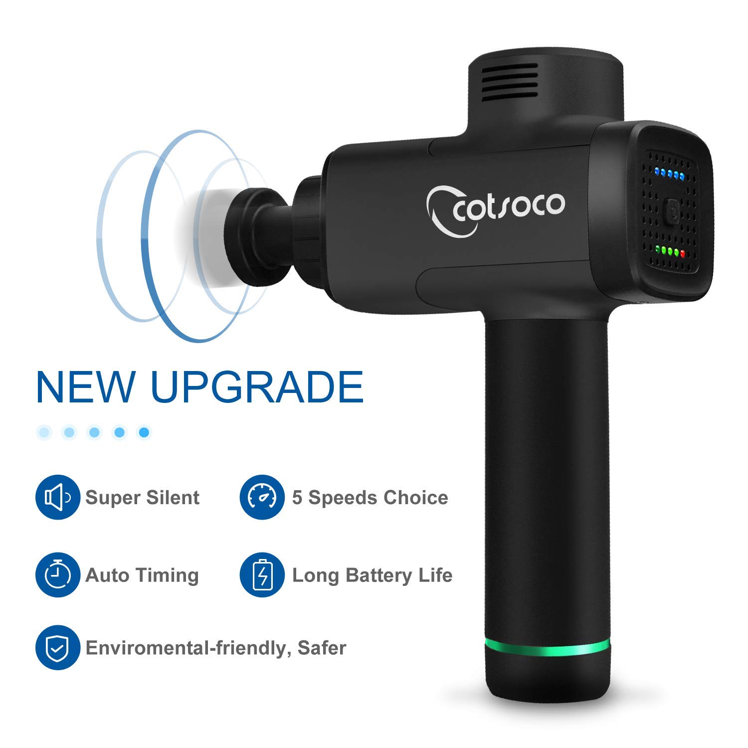 Pistola da Massaggio a Percussione Massaggiatori Benessere elettrici Cordone Ricaricabile per Muscoli