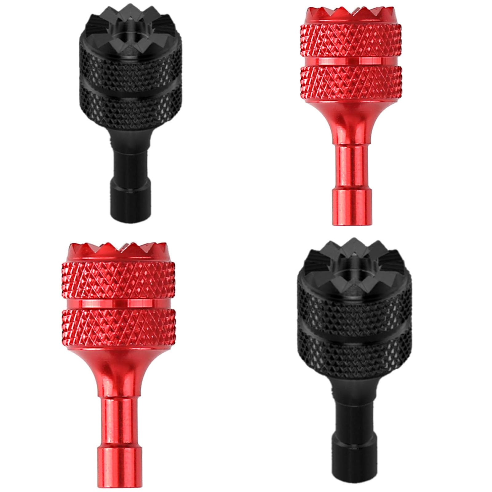 Amazleer 4PCS Drone Controller Stickers, Drone Joysticks Replacement for DJI Mini 3 Pro, Mini 4 Pro, Air 3, Mavic 3 Pro, RC Smart Controller Aluminum Alloy (Black&Red)