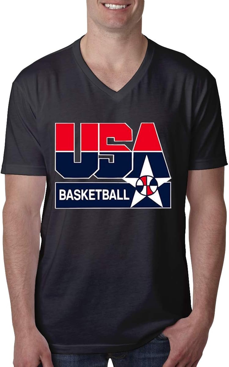 USA Basketball Men's VNeck TShirt Amazon.ca Home & Kitchen