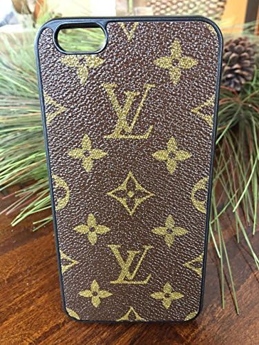 Handmade iPhone 6 plus case covered with repurposed Louis Vuitton canvas