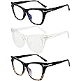 Yogo Vision Blue Light Blocking Glasses - 3 Pack - Computer Glasses - Blue Light Protection - Anti-Glare Reduces Eye Strain - Blue Light Glasses For Screens - Blue Blocker Glasses