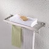 KES Bathroom Lavatory Double Bathroom Shelf Towel Rack Wall Mount, Brushed Stainless Steel, A2510-2