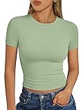 Trendy Queen Womens Basic T Shirts Summer Tops 2025