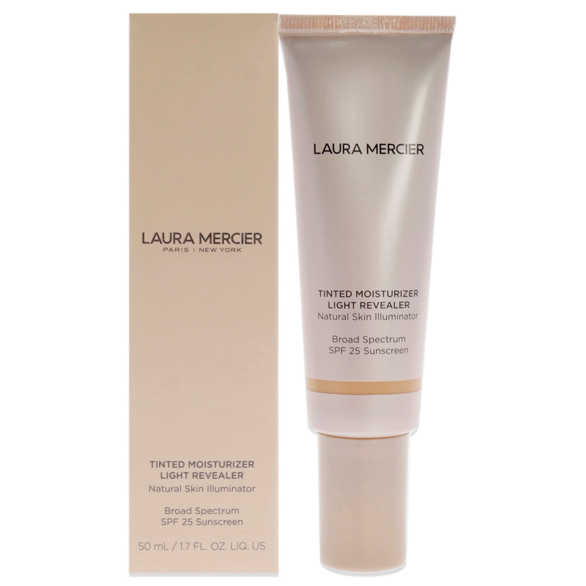 Laura Mercier Tinted Moisturizer Light Revealer Natural Skin Illuminator with SPF 25: All Day Hydration, Ultra-Sheer Coverage, Luminous & Radiant Finish, Skin Tint