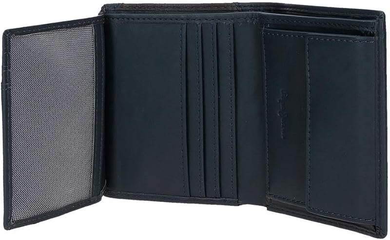 Indiana Vertical Blue Wallet 8,5x10,5x1 cm Couro da Joumma Bags