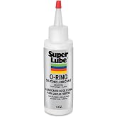 Super Lube O-Ring Silicone Lubricant - Waterproof Silicone &amp; Rubber Seal Grease - Heat Stable Lubricant &amp; Oxidation Protection - Food Grade H1 Grease - Clear - Bottle - 4 oz (56204)