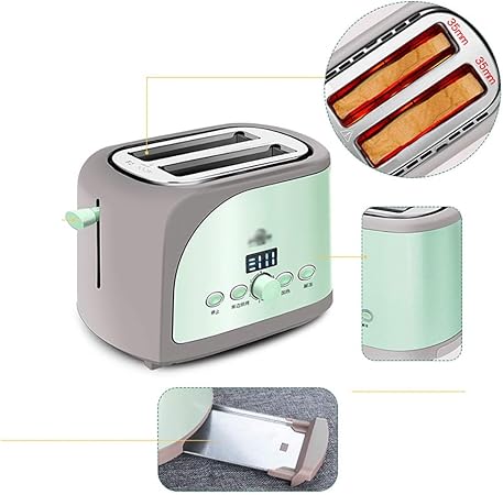 Countdown 2 Scheiben Toaster 6 Toasten Kleiner Toaster Defrost Bagel Einstellung Abbrechen Funktionen For Brot Englisch Muffins Bagels Grun Amazon De Kuche Haushalt