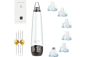 GACKOKO Blackhead Remover Pore Vacuum, Visual Rechargeable Blackhead Vacuum Facial Pore Cleaner-3 Suction Soft Silicone,3 Probes,USB Kit Electric Acne Extractor Tool for Adult