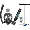CHIKADIV Mini Scuba Tank with Sub-Mask, 0.5L Diving Tank with Full-face Mask Underwater Breath System up to 10 Minutes