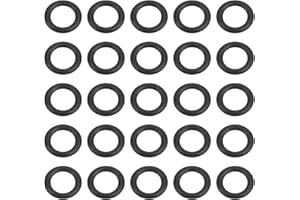HARFINGTON 50pcs Nitrile Rubber O-Rings 6mm OD 4mm ID 1mm Width Metric Buna-N NBR Sealing Gasket Plumbing Sealing Repair O Ri