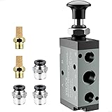 VIILOCK Pneumatic Air Hand Lever Valve, 5 Way 2