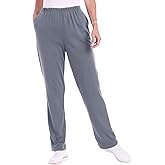 CATALOG CLASSICS Womens Casual Knit Pull on Pants for Women, Elastic Waist Pants