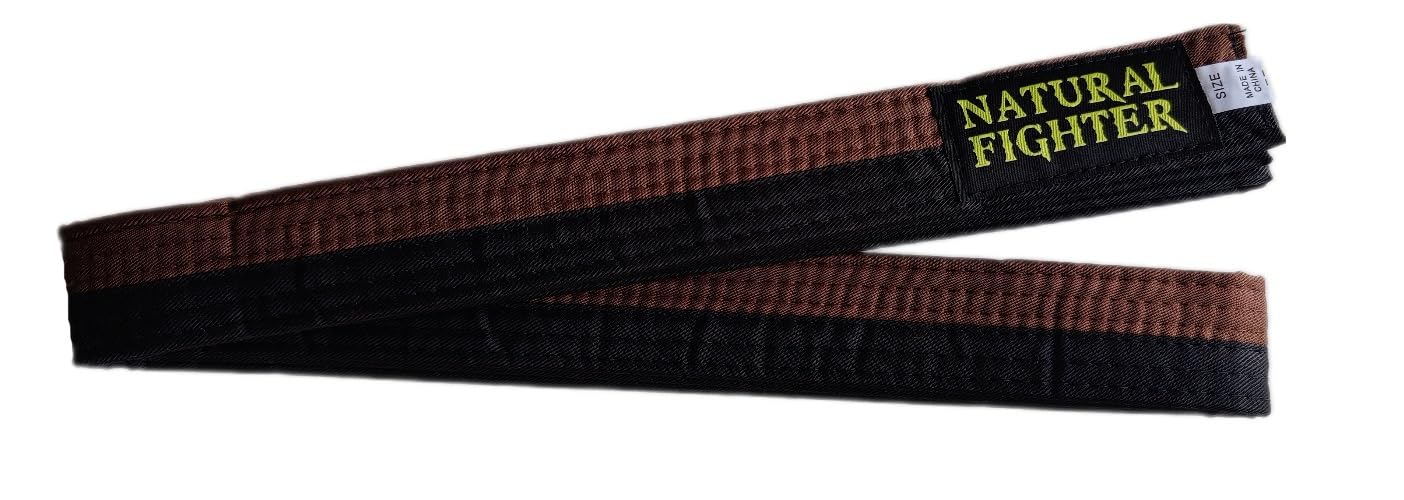 mmasport Karate Judo Aikido Taekwondo Belt for Martial Arts in Basic Cotton (Brown/Black, 280.00)