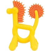 Nuby Silicone Geo Zoos Teether - Giraffe Teething Toy for Babies 3+ Months - Soothes and Massages Sore Gums
