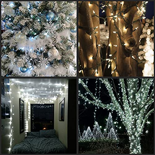 SWEET SHINE Cool White LED Christmas Lights, Pack of 2 Sets 33 Ft 100