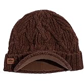 Coal Headwear Yukon Brim Beanie Hat - Bill Visor, Rib Knit, Warm, Hat for Men and Women - Winter Outdoor Casual