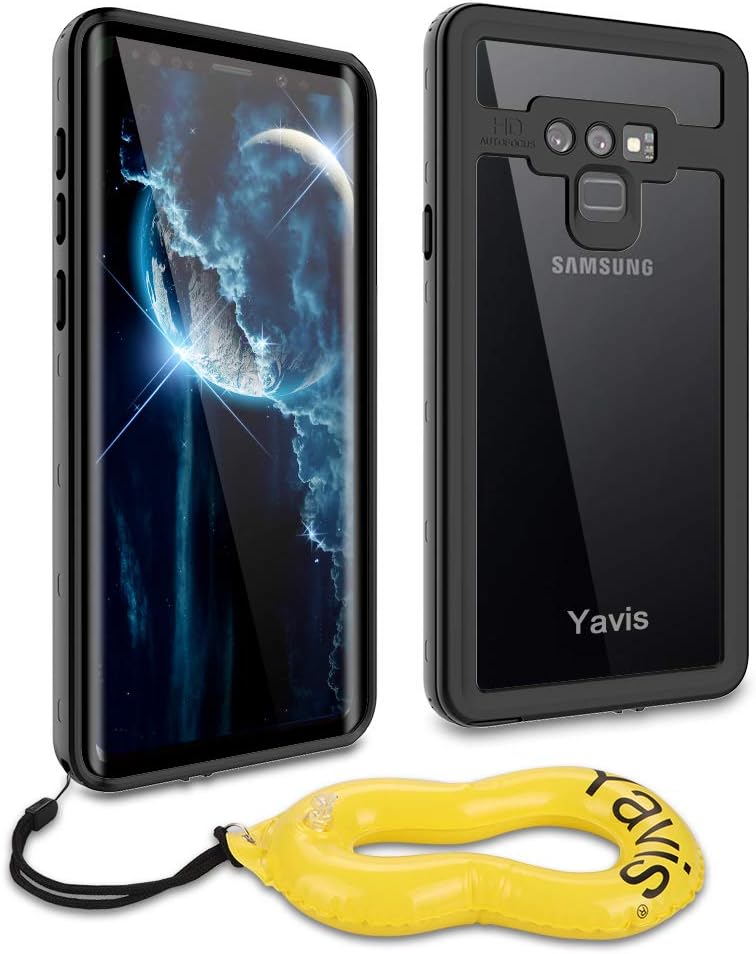 YAVIS Samsung Galaxy Note 9 Waterproof Case, Heavy Duty Full Body Shockproof Case Support Wireless Charging Built in Screen Protector Waterproof Underwater Case for Samsung Note 9