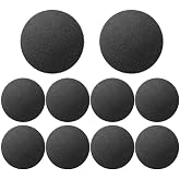 ANRACHEL Universal Metal Plate with Adhesive for Magnetic Car Phone Holders, Wall, Magnets. Round Disk Iron Sheets (Black,10 Pack)