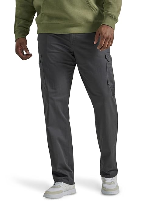 Lee Men's Big & Tall Extreme Motion Twill Cargo Pant Charcoal 54W x 32L Big