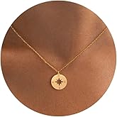 BSGRL Gold Necklace for Women- 14K Gold Plated Dainty Cross Flower Bow Italian Horn Animal Boot Sea Beach Necklace for Women