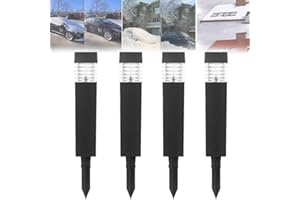 ALKYNE Wree Solar Powered Deicer, Wree Solar-Powered Electromagnetic Resonance De-Icing Light, WaterproofWree Solar-Powered Snow De-Icing Light, Solar Powered Deicing Driveway Lights (White Light, 4Pcs)