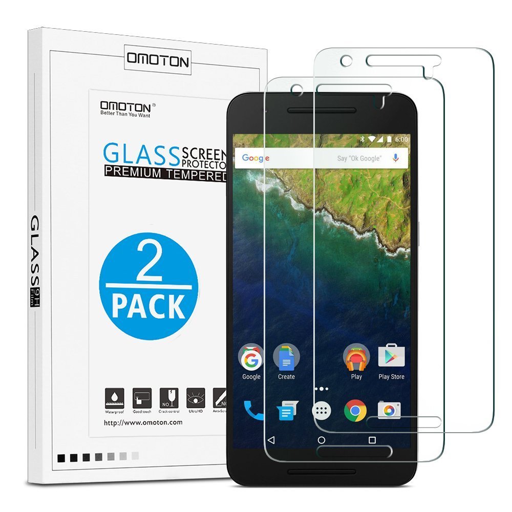 OMOTON Protector de Pantalla Cristal Templado Nexus P Vidrio Templado Protector de