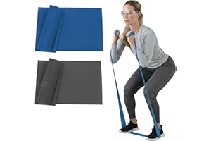 THERABAND Resistance Bands Set, Advanced Kit, Blue, Black, Latex Elastic Bands for Exercise & Physical Therapy, Strength Training for Upper & Lower Body Fitness