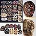 Butterfly Magic Wood Beads Double EZ Hair Comb Clips Hair Slide Combs Stretchy Women Hair Accessories