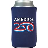 AMERICA 250 Can Coolers, Set of 2, 250th Anniversary USA Merchandise | Official America 250 Merchandise, Insulated, Navy, Made In USA