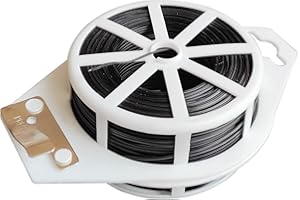 Dokumaru Twist Ties 656 Feet Plastic Plant with Cutter,Black Garden Plants Ties Multi-Use for Secure Vines Upgraded Garden Ties Plant Support Gardening and Home and Office Use (Black)