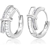 VOMIOK Gold Hoop Earrings for Women, Lightweight Huggie Earrings 14K Gold Plated Hypoallergenic Hoops Earrings, Fashion Cubic Zirconia Hoops Earrings Jewelry Gifts for Womens