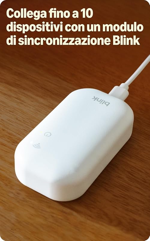 Videocamera esterna 2K+ Blink (ultimo modello) —videocamera di sicurezza smart senza fili, risoluzione video 2K, modulo di sincronizzazione di base non incluso, solo videocamera supplementare, bianco