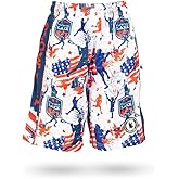 Flow Society Flow Laxx USA Boys Shorts - Athletic - Basketball - Baseball - Hockey - Football - Lacrosse - Red - White - Blue