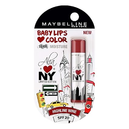 Maybelline Baby Lips Alia Loves New York, Highline Wine, 4g