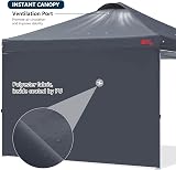 MasterCanopy Durable Ez Pop-up Gazebo Tent 2.5x2.5m with Sidewall Dark Grey view 8