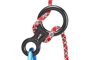 AOKWIT Rescue Figure 8 Descender Climbing Gear Downhill Equipment 35KN/3500kg 7075 Aluminum Alloy Rigging Plate for Climbing Belaying and Rappeling Device