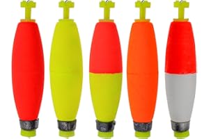 Proximitck 20PCS Fishing Floats Fishing Bobbers, Oval Foam Fishing Floats Slip Bobbers Fishing Floats Accessories for Trout Bass Fishing