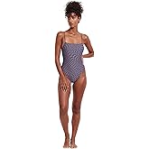 Gottex Flirtt Women’s Geometric Abstract Multicolor One-Piece Swimsuit with Scoop Neck and U Shape Back Strappy Details