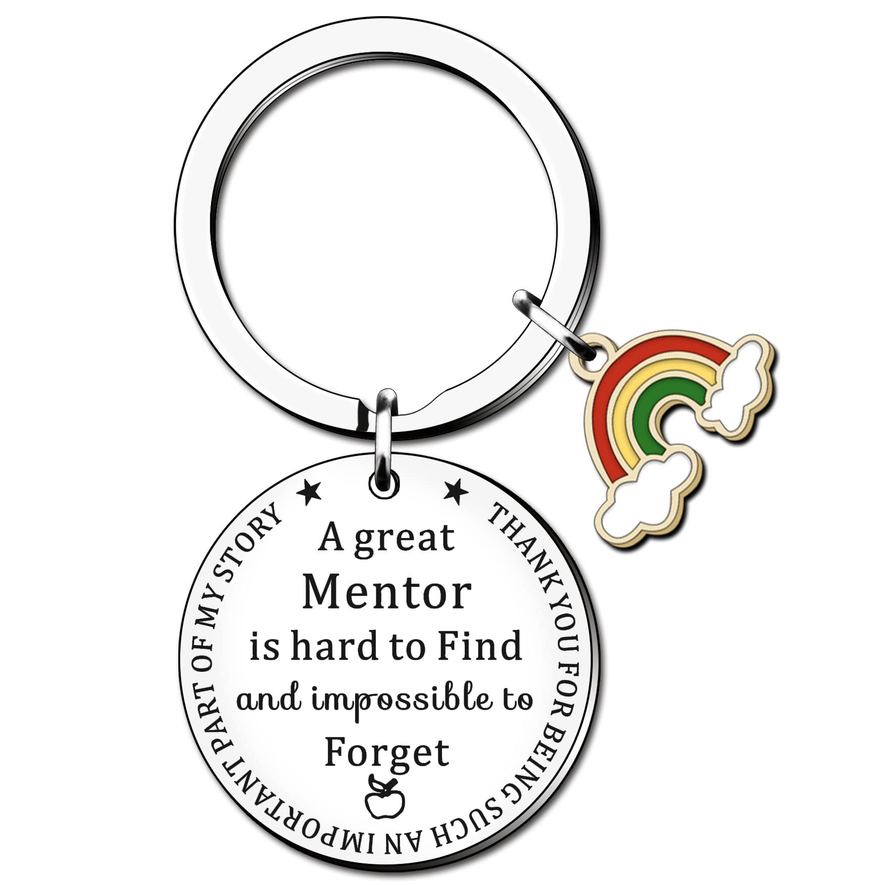 HULALA Appreciation Mentor Tutor Gifts Women Keyring Keychain A Great Mentor Is Hard To Find And Impossible To Forget Thank You For Being Such An Important Part Of My Story Key Ring