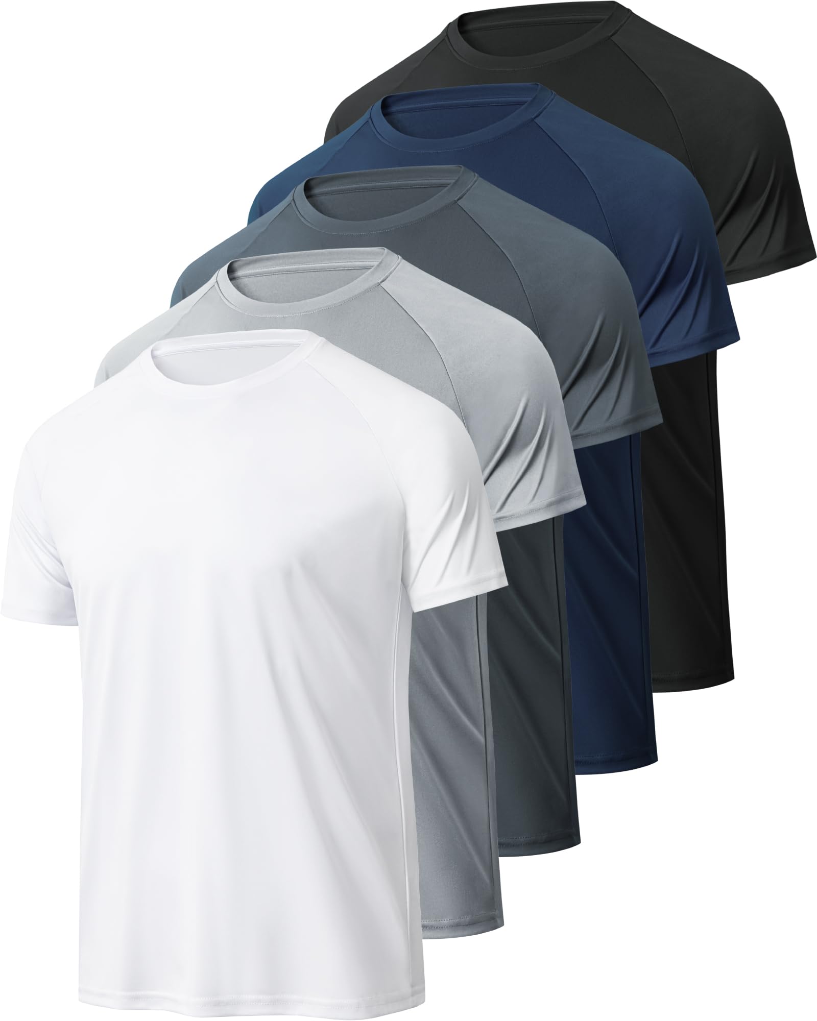 Camicie Sportive Uomo Ragazzo - T-Shirt Dry Fit A Maniche Corte, Traspirante E Ad Asciugatura Rapida, Taglia 14-16 Anni, Nero