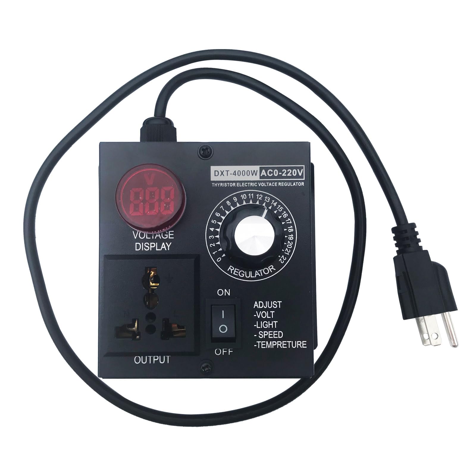 Photo 1 of AC Variable Speed Controller, 120V~220V 15A 4000W, Variable Speed Controller & Fan Speed Controller with Rheostat,Variable Voltage Regulator Router for Electric Motors Rheostat