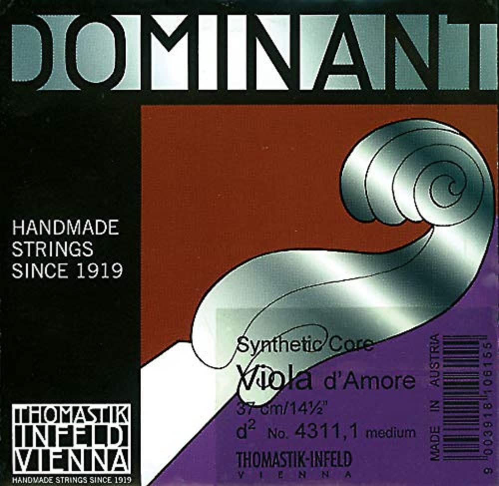 Thomastik single string for viola d'amore Dominant scale length 37cm - D' string melody, Perlon wound
