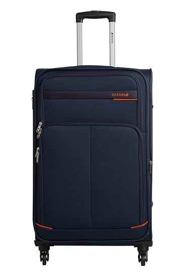 Safari Maasaimara Fabric 55 cms Navy Blue Softsided Carry-On (MAASAIMARA 4 Wheel 55)