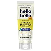 Hello Bello Baby Sunscreen, SPF55+ UVA/UVB Mineral Lotion w Prebiotics, 3oz