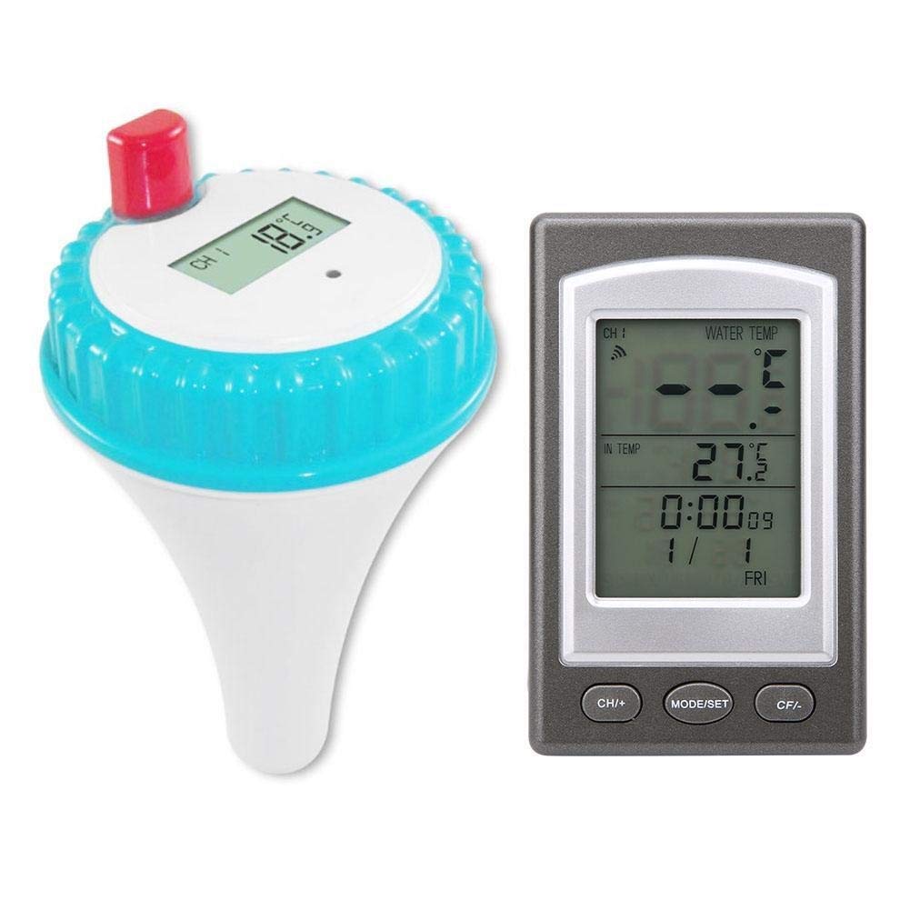 Regun Wireless Thermometer,Wireless Digital Pool Floating Thermometer Water Temperature Gauge Swimming Pool Spa Bathtub
