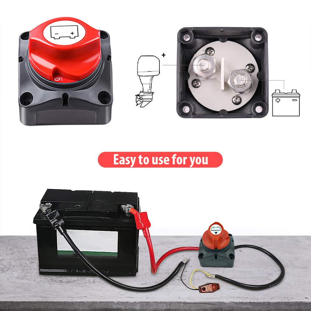 Dual12BothOff Boat Battery Disconnect Switch,12V60V Battery Cut