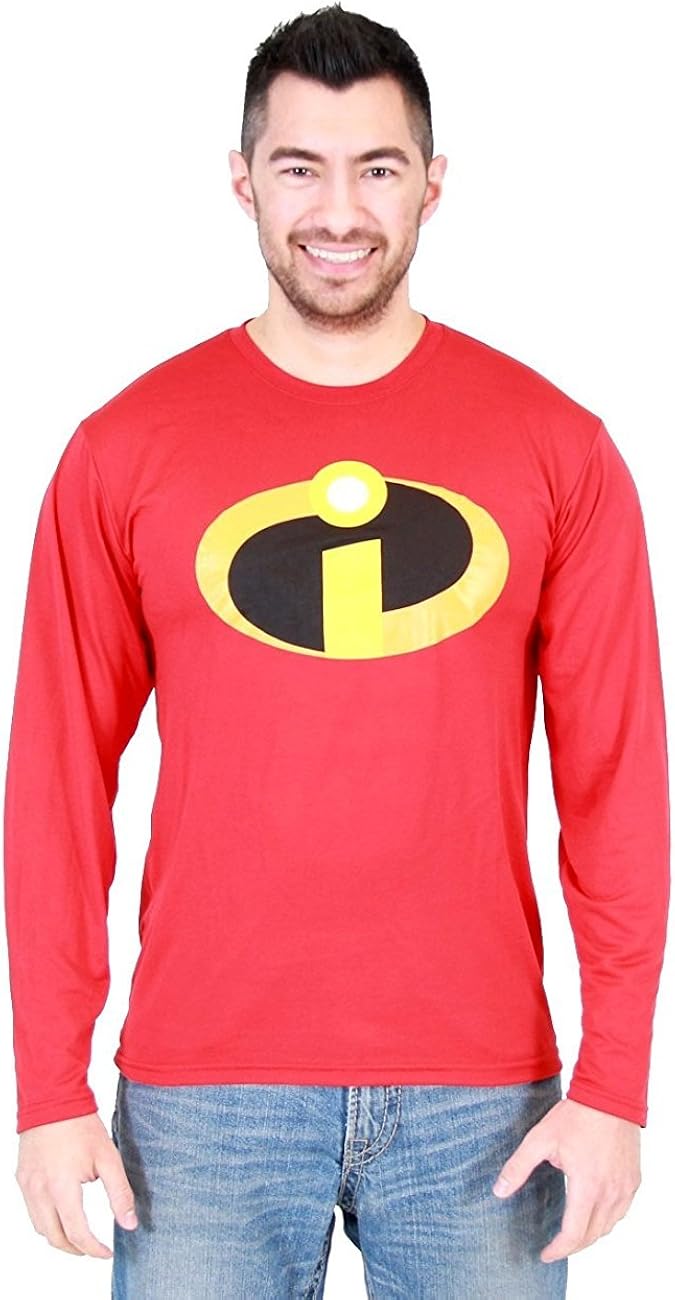 Disney The Incredibles Basicon Red Long Sleeve Polyester T-Shirt